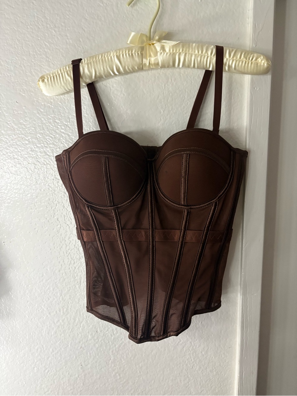 Brown Strapless Boned Bustier Corset Top